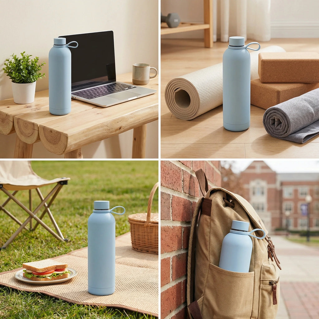 Stainless Steel Tumblers Rubber Printing Double Wall Vacuum Insulated Water Bottles Water Bottle - Image 6