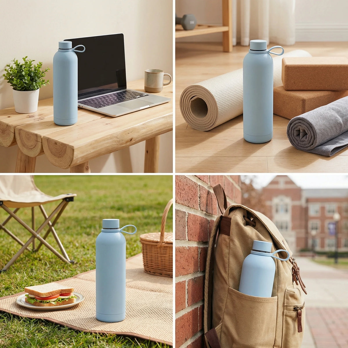 Stainless Steel Tumblers Rubber Printing Double Wall Vacuum Insulated Water Bottles Water Bottle - Image 6