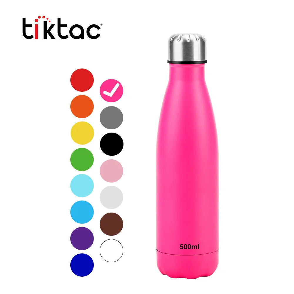 Unique 500ml Double Wall Insulated Stainless Steel Water Bottles with Lid Water Bottle - Image 6