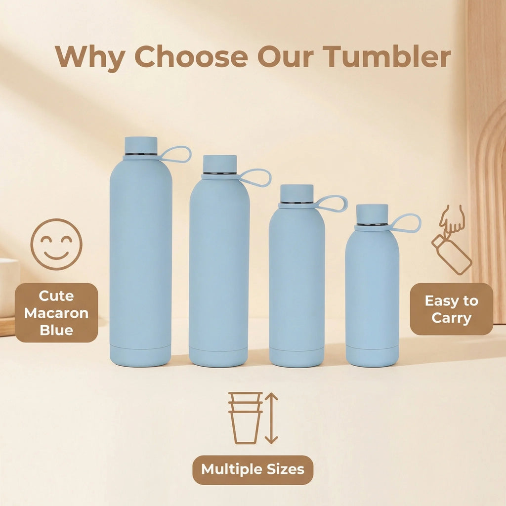 Stainless Steel Tumblers Rubber Printing Double Wall Vacuum Insulated Water Bottles Water Bottle - Image 5