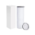 Metal Mugs Water Bottle 20 Oz Sublimation Blanks Tumblers Skinny Straight Double Wall Coffee Cups Drinkware Stainless Steel 2pcs