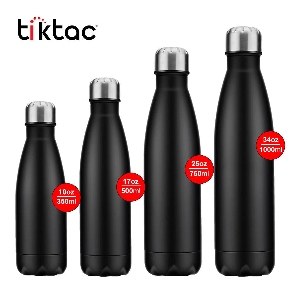 Unique 500ml Double Wall Insulated Stainless Steel Water Bottles with Lid Water Bottle - Image 3